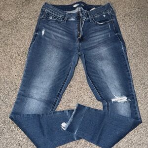 Old Navy Stylish Blue Distressed Women Jeans